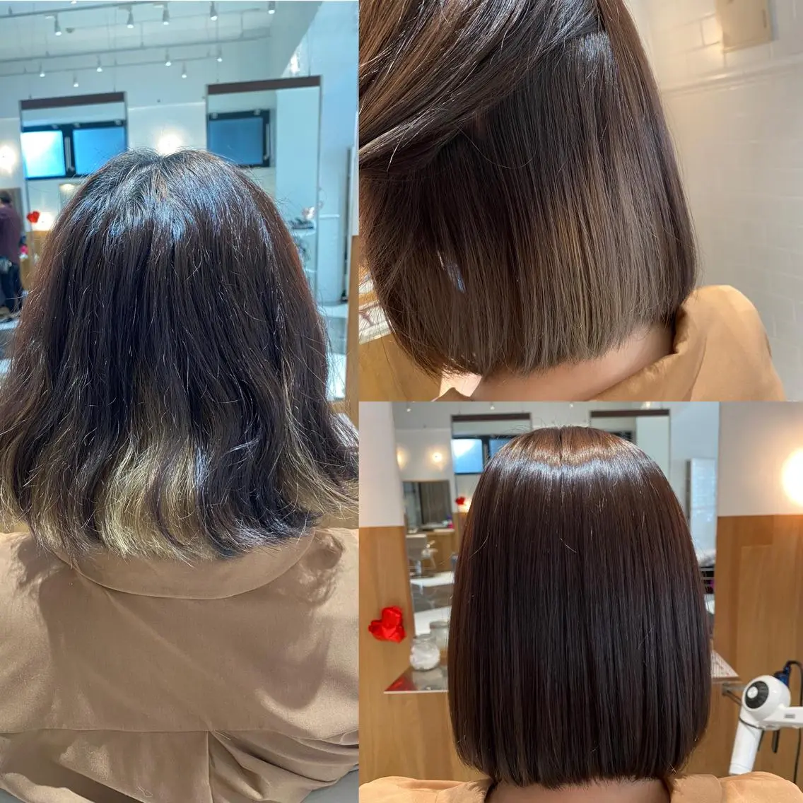 ミディアム カラー アッシュ ベージュカラー 髪質改善 トリートメント カット ヘアカラー トリートメント 谷合 貴志のヘアスタイル