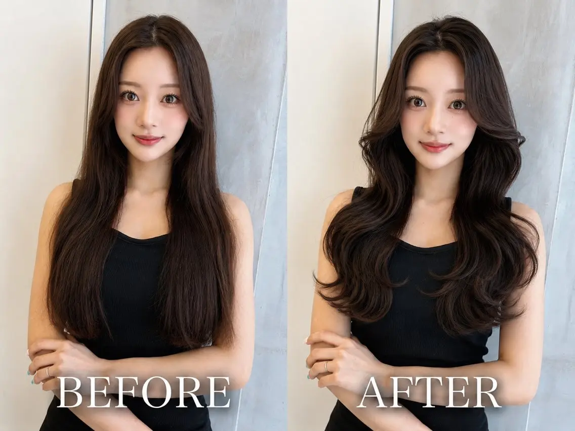 ロング カット ヘアカラー トリートメント ✨縮毛矯正✨レイヤー ホウダカズヒロのヘアスタイル