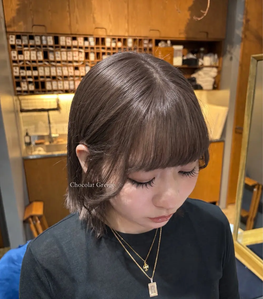 カラー ブラウンカラー ショコラグレージュ 透明感カラー グレージュ オレンジ Hair Ruup み す ずのヘアスタイル