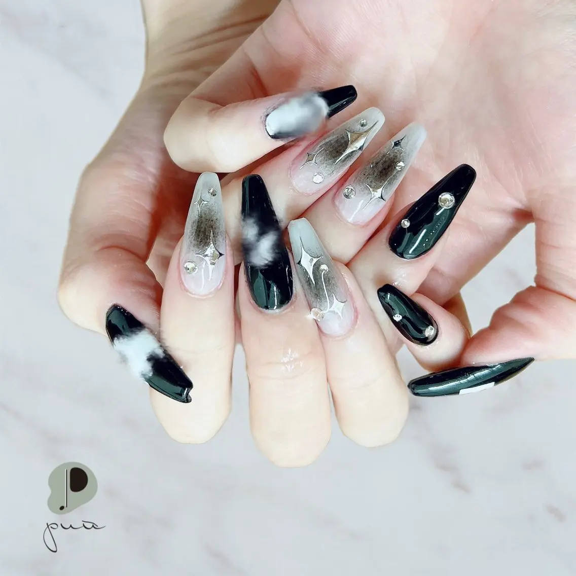 ネイル チークネイル ワンカラーネイル スカルプネイル ハンドネイル Nail salon puu kyotoのネイルデザイン