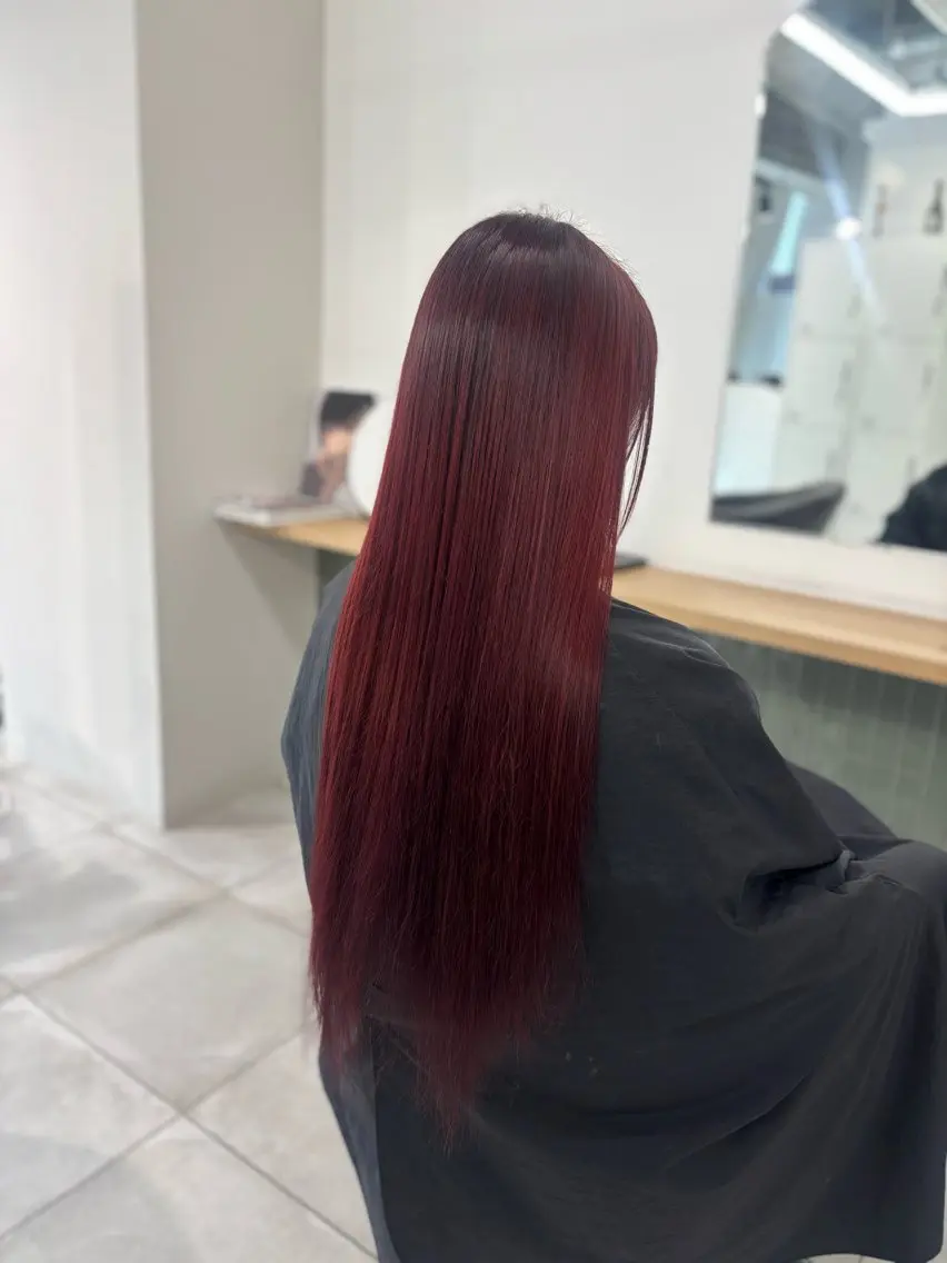 ロング ヘアカラー トリートメント ヘアセット 🎀暖色カラー🎀 韓国ヘア まなかのヘアスタイル
