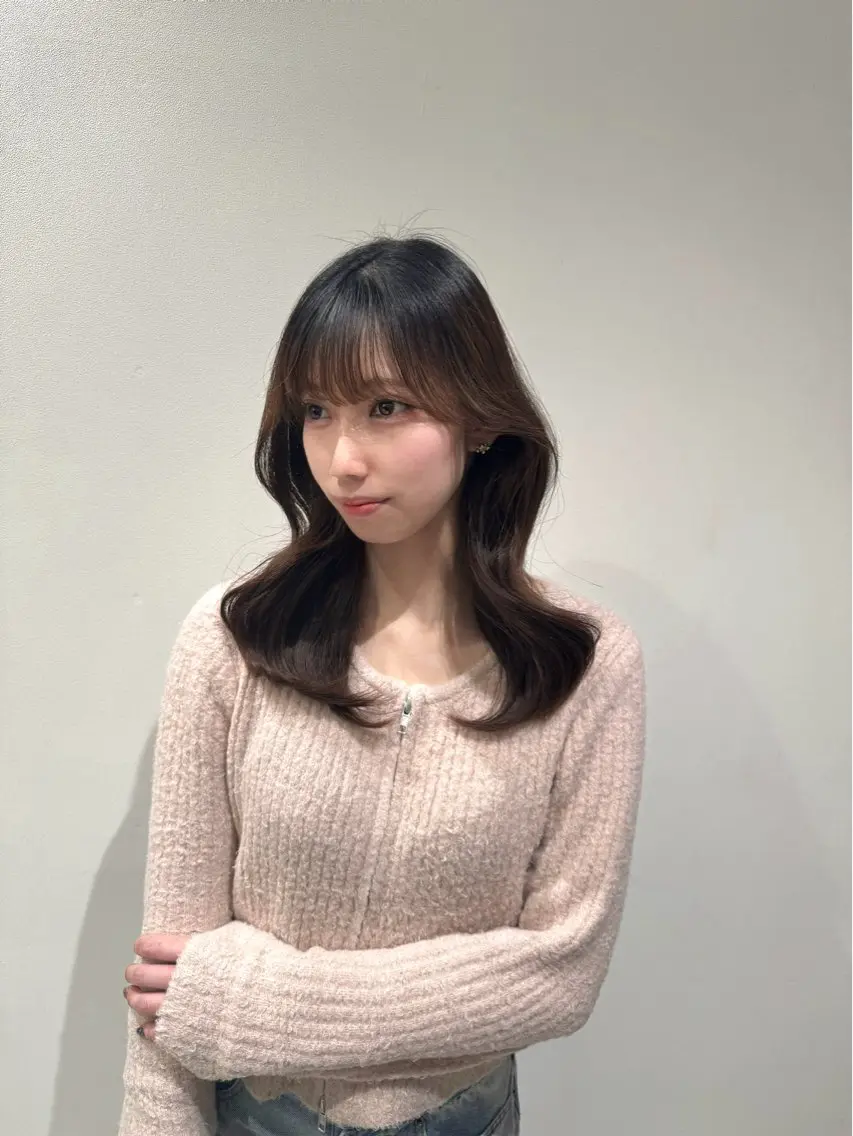 ロング カラー カット ヘアカラー トリートメント 🩷渋谷/韓国/レイ ヤー顔周りSayaのヘアスタイル