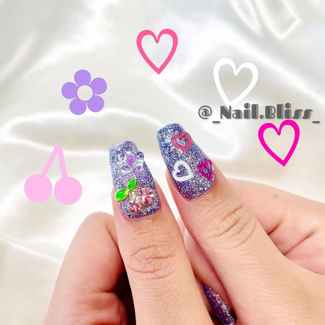 ネイル ハート ハンドネイル NAIL BLISSのネイルデザイン