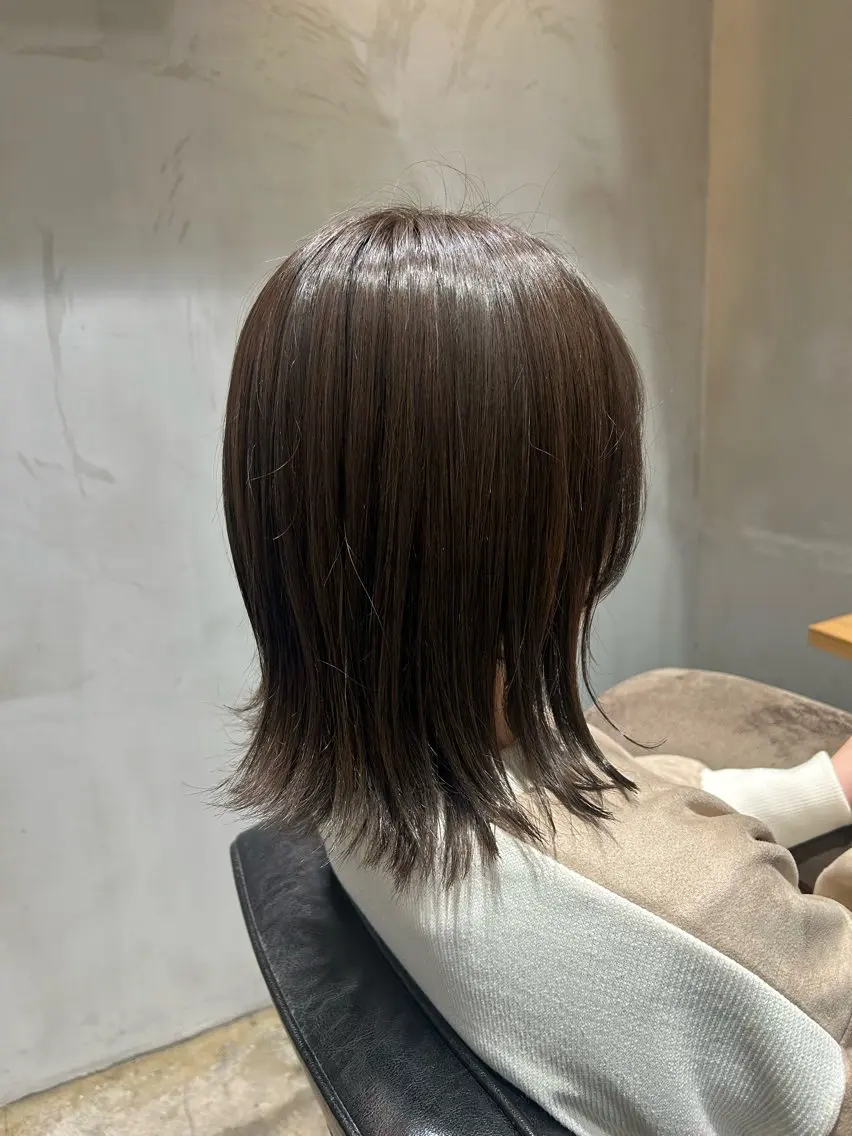 ミディアム カット ヘアカラー トリートメント アレンジ/新宿 透明感カラー/ヤノのヘアスタイル