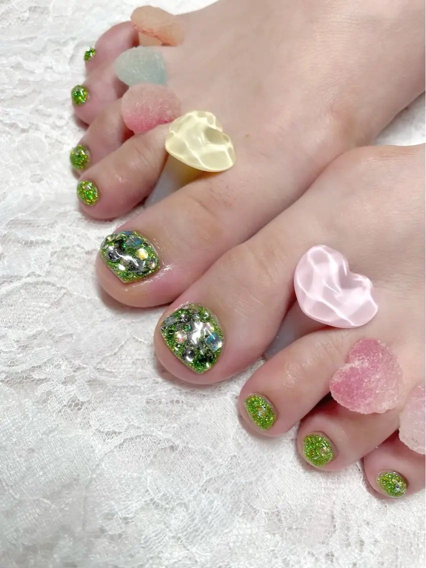 ネイル フットネイル Nail ヌシん家 AKANEのネイルデザイン