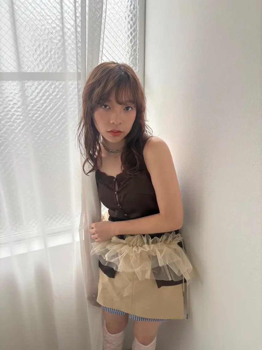 ミディアム カット ヘアカラー トリートメント -YUCCA- ワカナのヘアスタイル