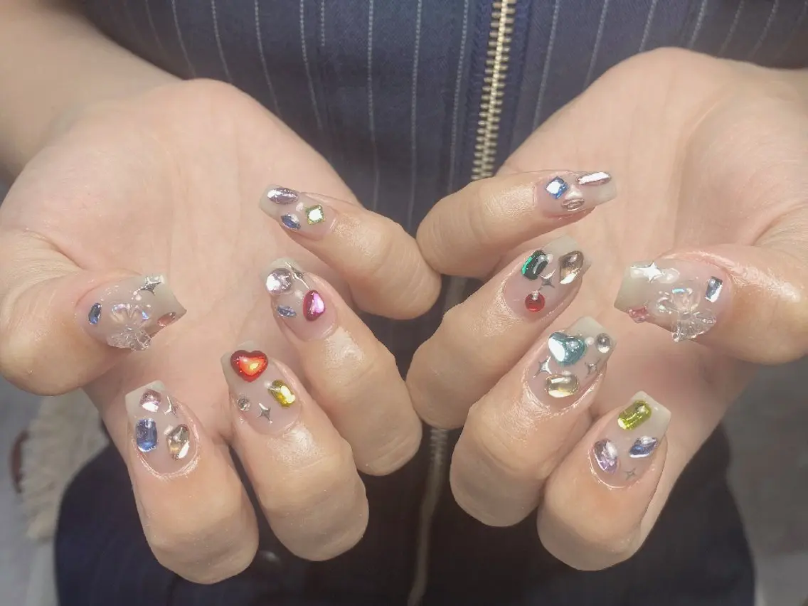ネイル 持ち込み 夏ネイル ハンドネイル UM Nail Salonのネイルデザイン