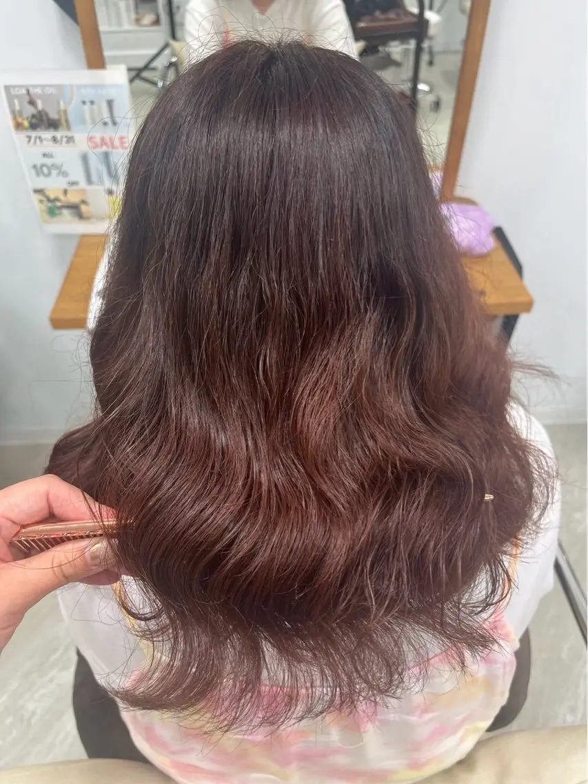 セミロング カラー ヘアカラー 🎀モデル募集中 ／nacha🎀のヘアスタイル