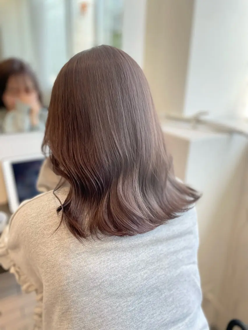 ミディアム カラー ヘアカラー 京都美容師 塩のヘアスタイル