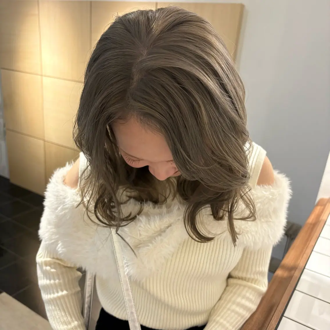 ロング カラー カット ヘアカラー Yui⭐️ 透け感カラーのヘアスタイル