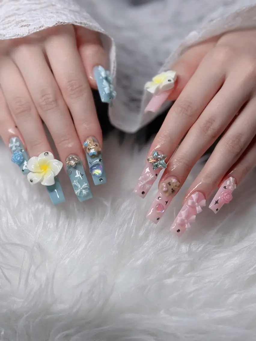 ネイル オーロラネイル フレンチネイル ジェルネイル ハロウィン 韓国ネイル ハンドネイル neco H.babynailのネイルデザイン