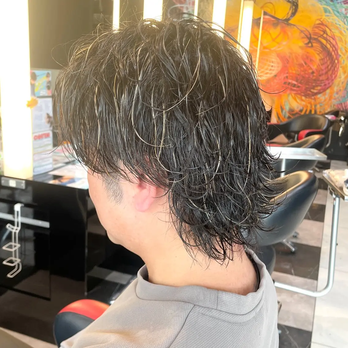 ショート カラー メンズ メンズハイライト ハイライトカラー ハイライト カット ヘアカラー トリートメント メンズヘア特化 崎田 成人のヘアスタイル