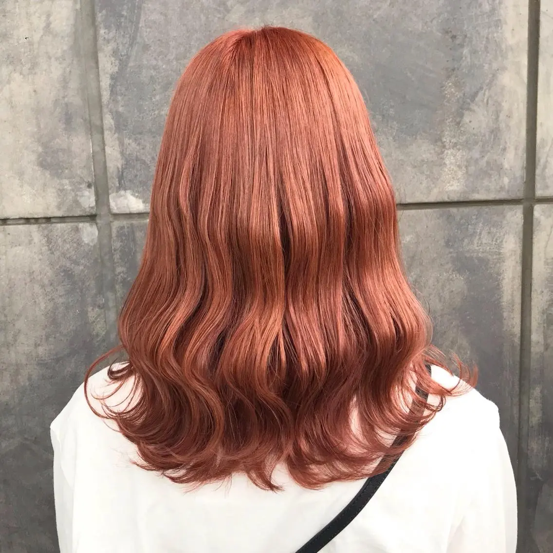 ミディアム カラー ブリーチ オレンジ ピンクカラー タンバルモリ ヨシンモリ K-POP好き美容師 🇰🇷Kai.Yのヘアスタイル