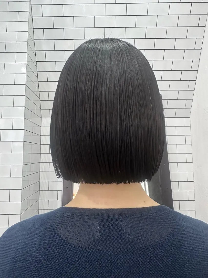 ミディアム カット 縮毛矯正 トリートメント 妙見 知洋のヘアスタイル