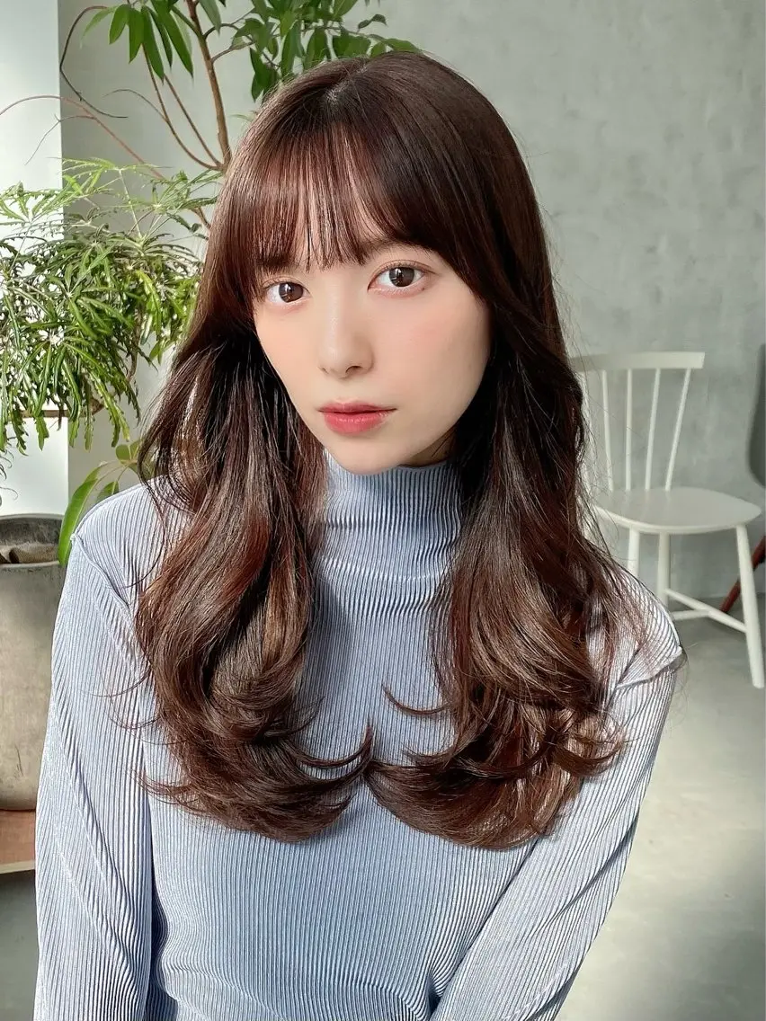 セミロング カラー レイヤーカット カット ヘアカラー トリートメント 髪質改善くすみカラー 🍀/石川大輔のヘアスタイル