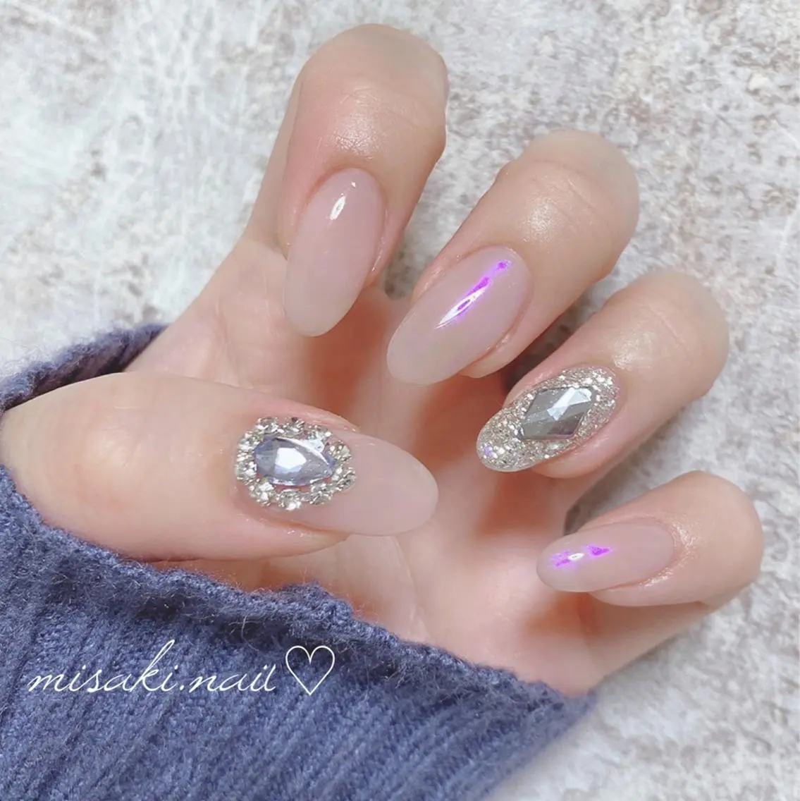 ネイル 韓国ネイル ワンホンネイル ハンドネイル nailsalon miinailsのネイルデザイン