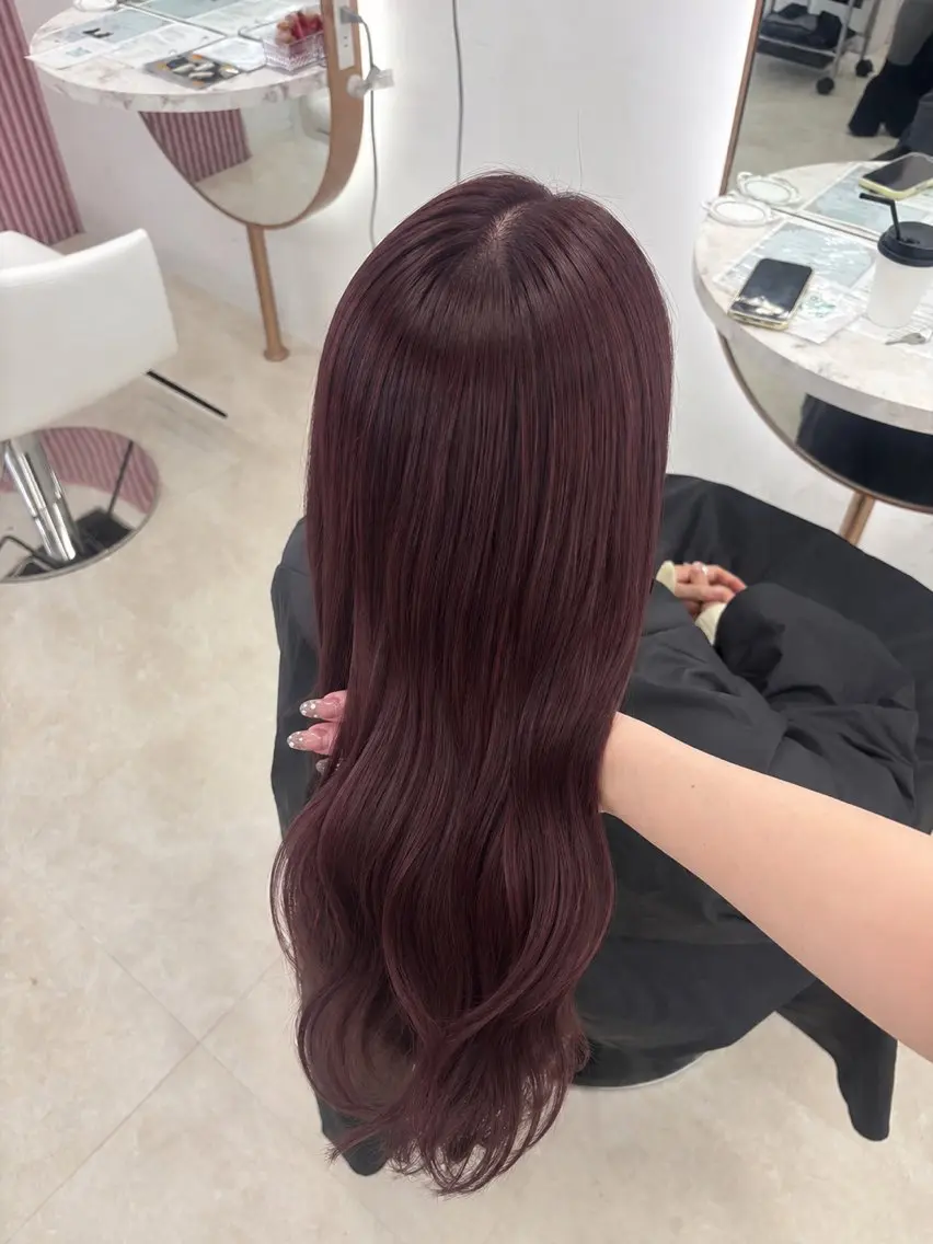 ロング カラー ヘアカラー トリートメント ayano/ ピンク/ラベンダーのヘアスタイル