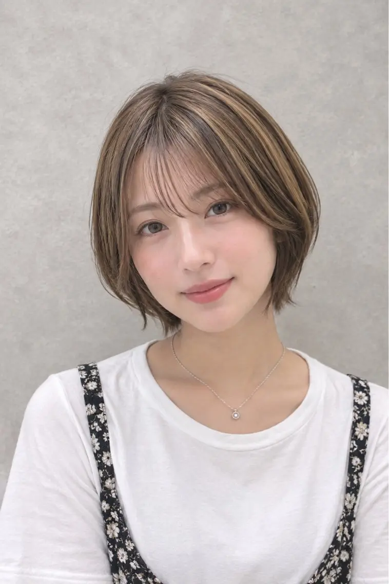 ショート カラー ショートボブ ハイライトカラー ボブ ハイライト ショートヘア カット ヘアカラー トリートメント 【enil代表】 杉林和哉のヘアスタイル