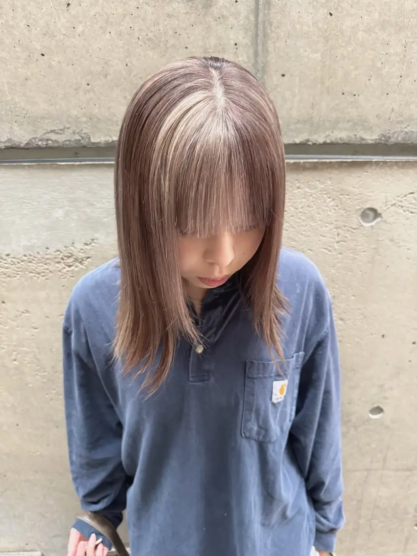 セミロング ミヤザキ ソウマのヘアスタイル