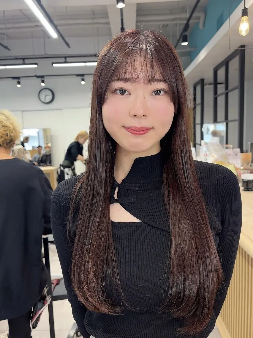 ロング カラー パーマ ブリーチ ダブルカラー イルミナカラー ブリーチなしカラー ボブ カット 縮毛矯正 トリートメント LUCK 本厚木店のヘアスタイル