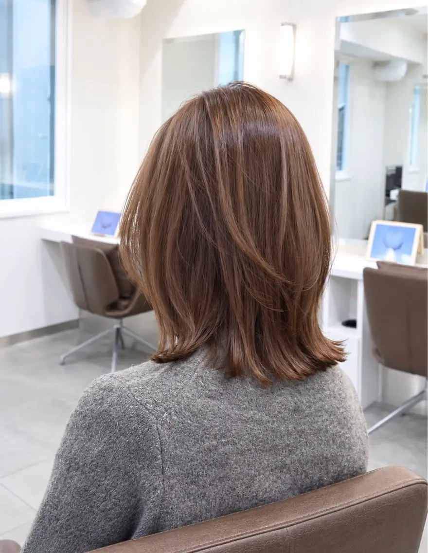 ミディアム カット ヘアカラー 韓国風/髪質改善/ ナガヤアキラのヘアスタイル