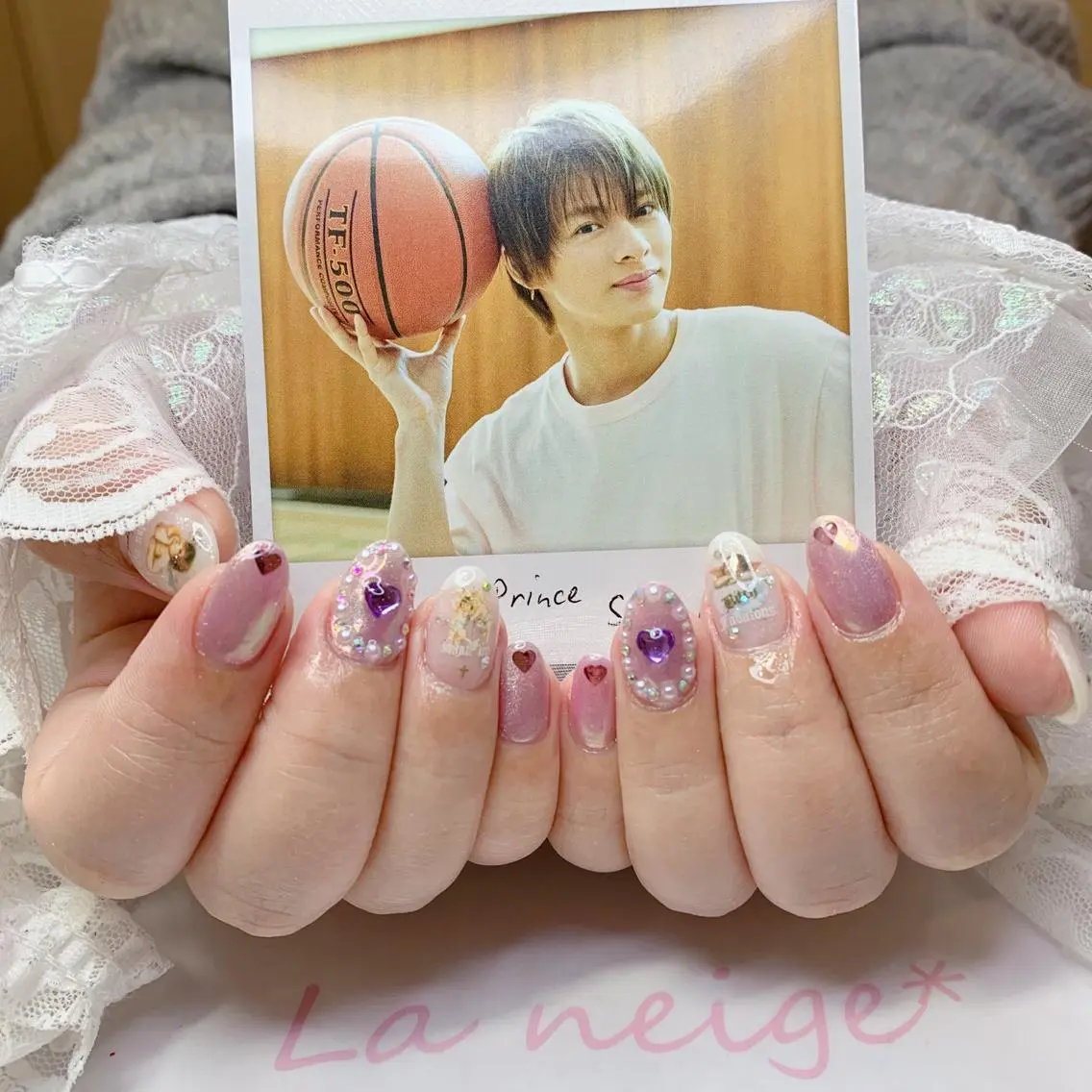 ネイル ハート ハンドネイル La neige* yuki 🐩🌙のネイルデザイン
