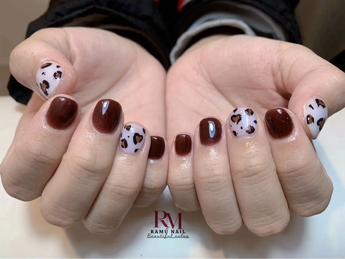 ネイル キラキラネイル マグネットネイル ミラーネイル ピンク ワンホンネイル ハンドネイル RAMU Nail 恵比寿店のネイルデザイン
