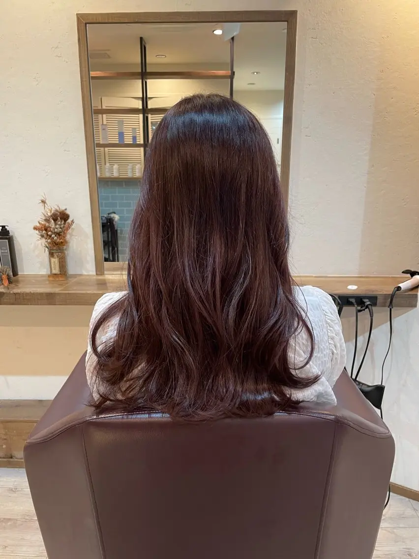 セミロング カラー ラベンダーカラー ピンクカラー ピンクラベンダー ニュアンスカラー🫧 加納のヘアスタイル