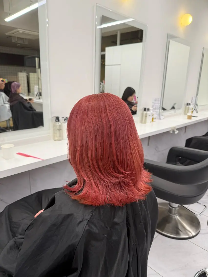 ミディアム カラー ヘアアレンジ ヘアカラー トリートメント ヘアセット 💗横浜美容室 💗HARUNAのヘアスタイル