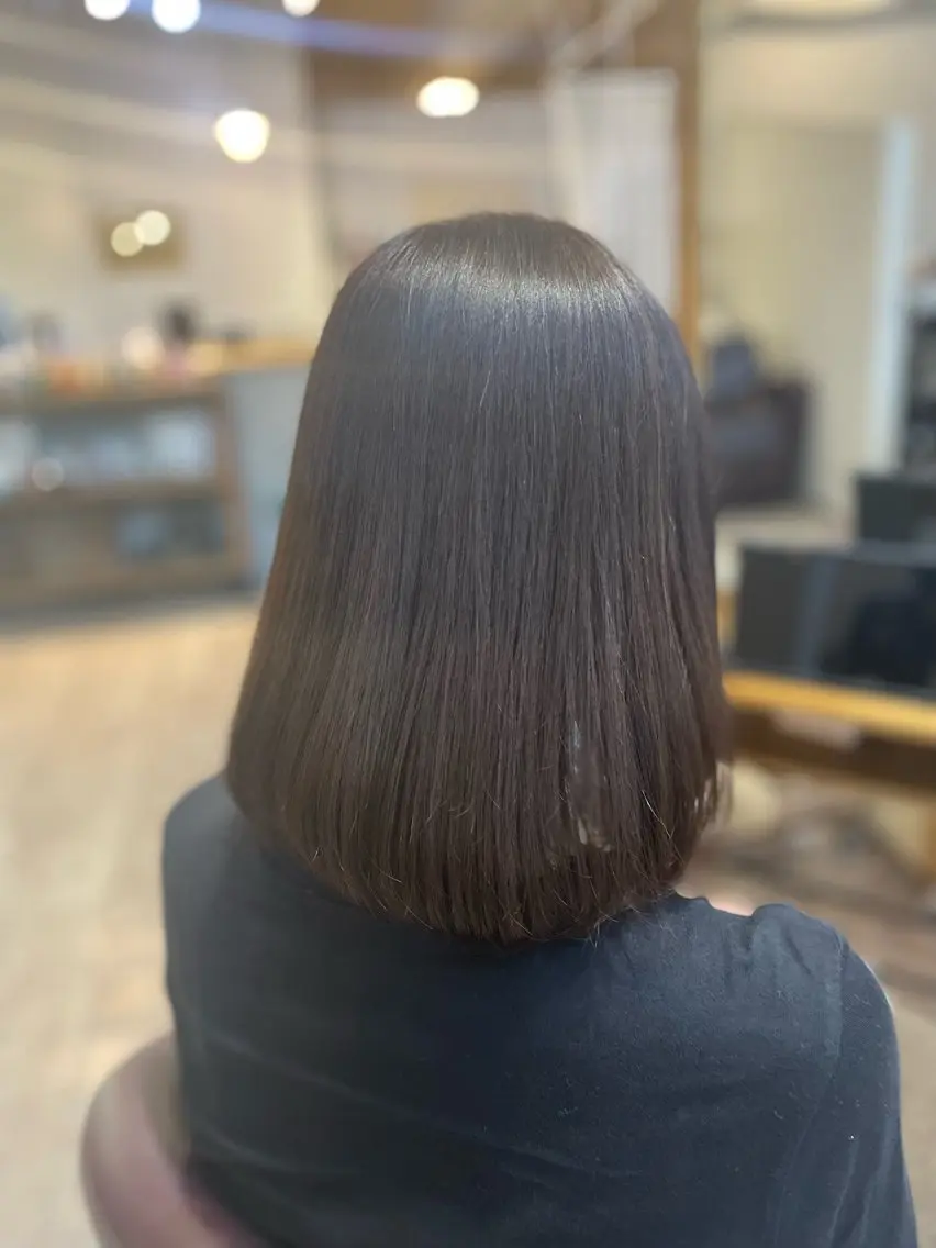 ミディアム ヘアカラー 茅野 あゆ美のヘアスタイル