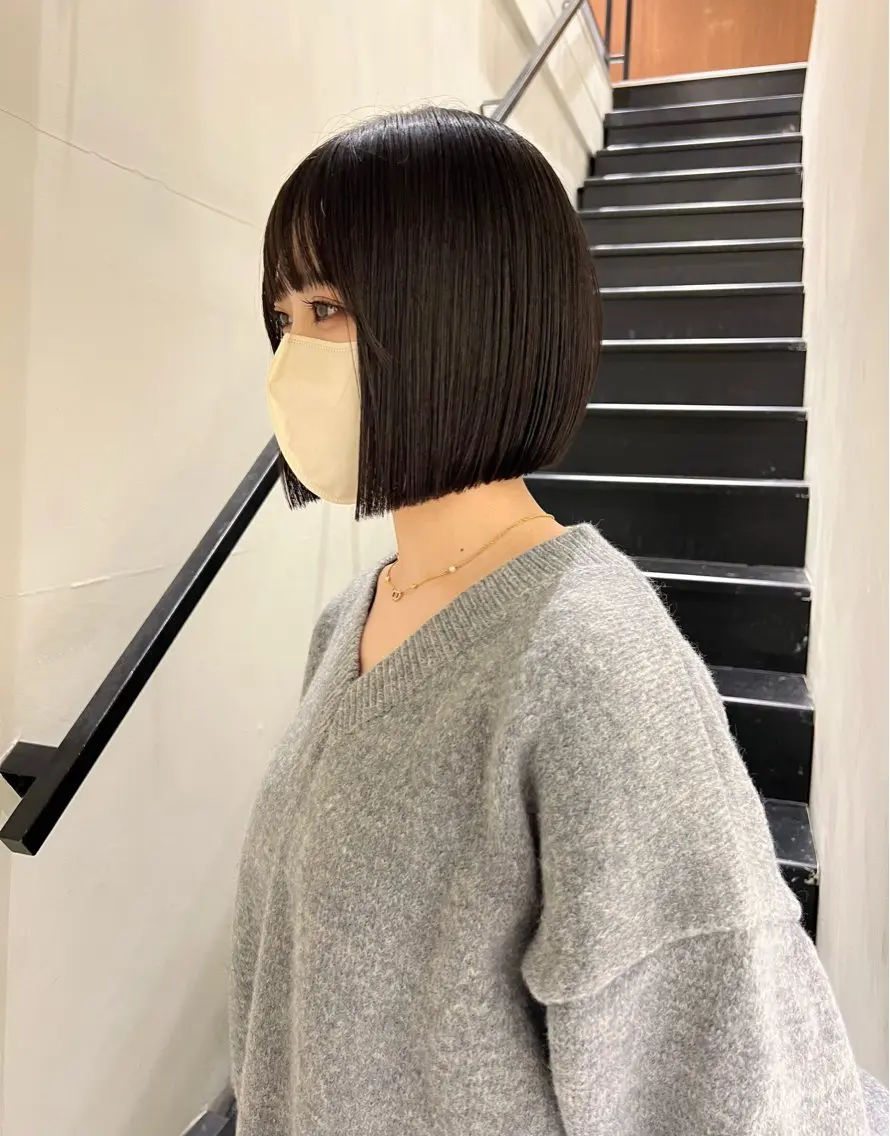 ショート ボブ 小顔カット カット 小顔ボブ jilblanカホのヘアスタイル