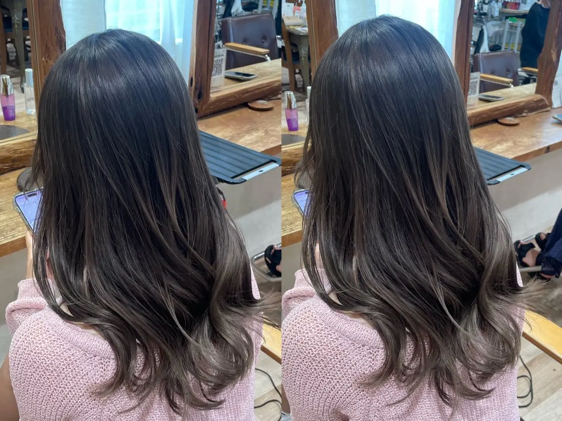 セミロング カラー コトミ【メンズ】 【曲がる縮毛矯正】のヘアスタイル