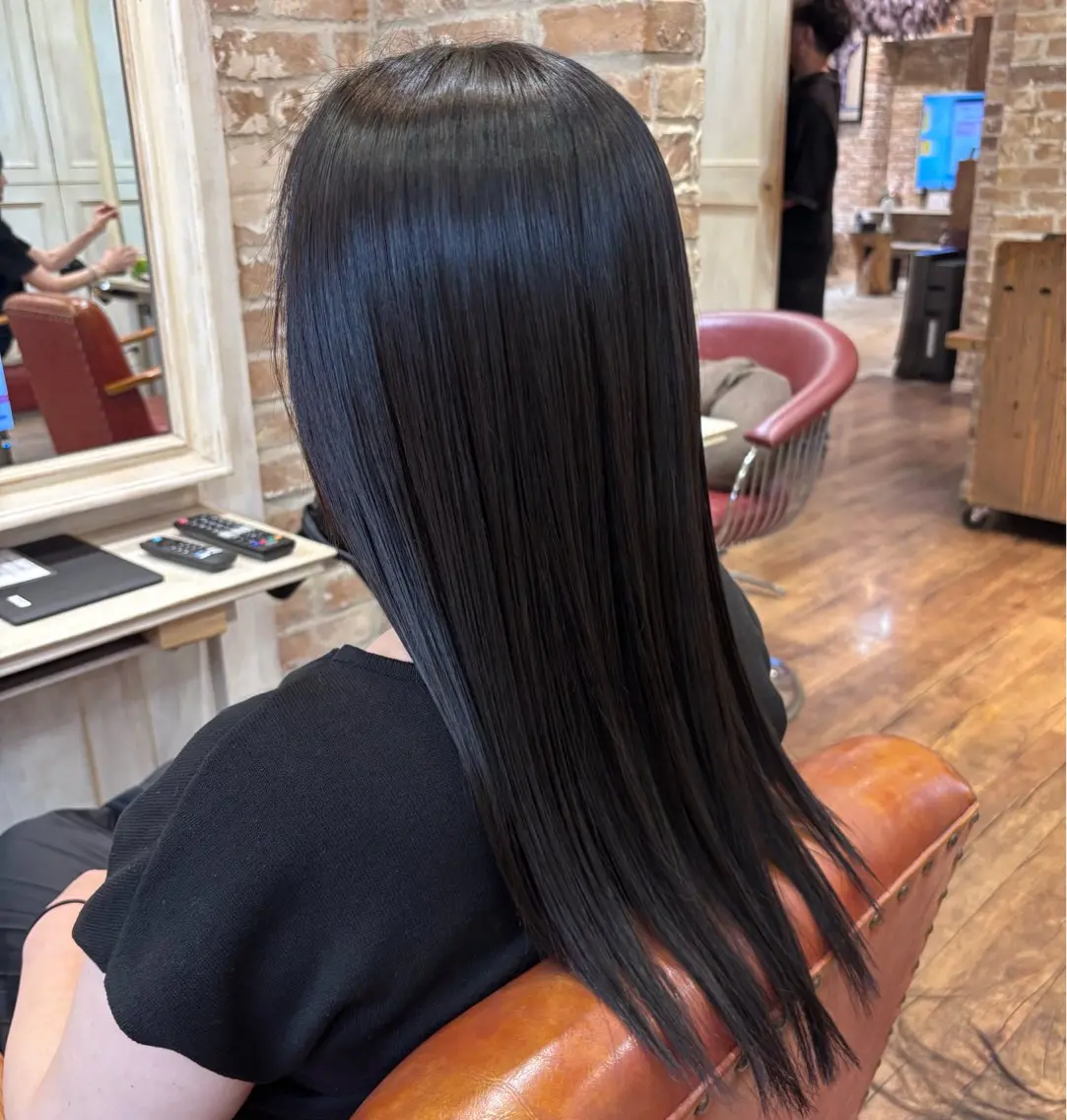 ロング カット 縮毛矯正 田尾 凌雅のヘアスタイル
