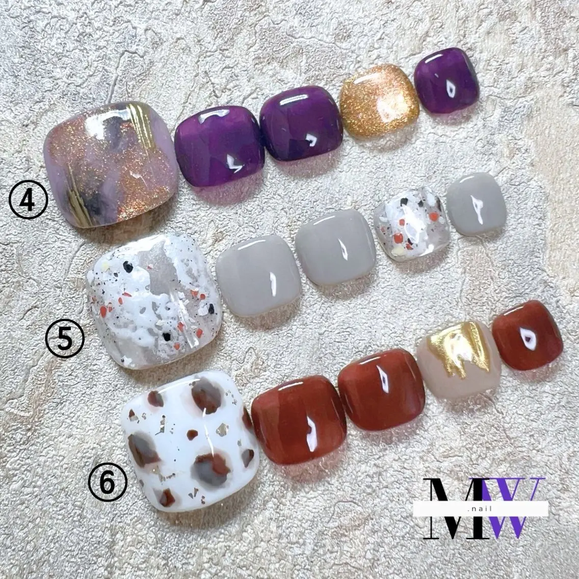 ネイル アートネイル フットネイル ジェルネイル フットネイル MW .nailのネイルデザイン