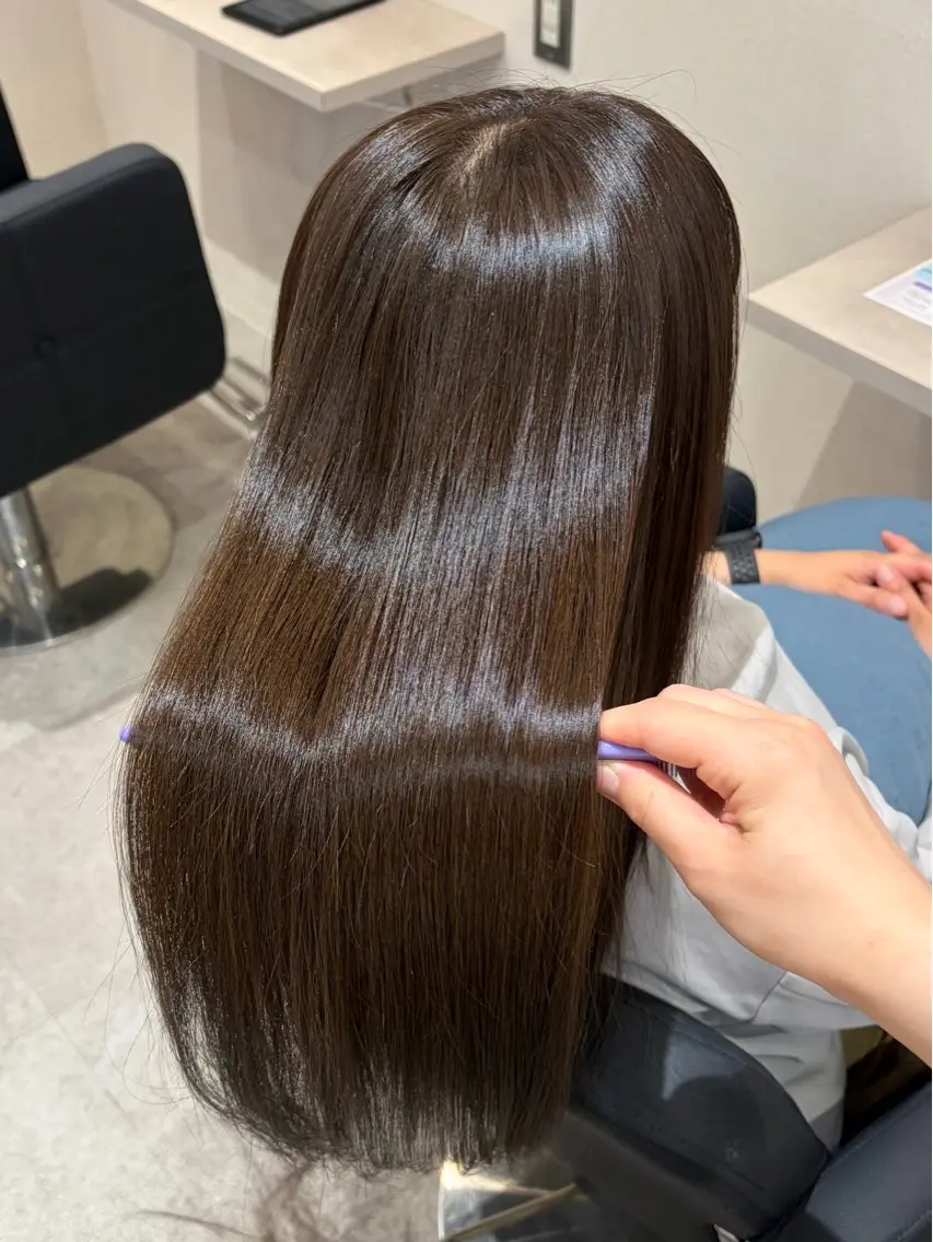 ロング 縮毛矯正 髪質改善縮毛矯正/ 堤　葵生のヘアスタイル