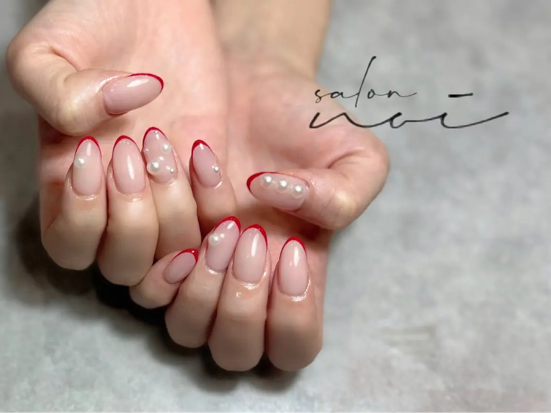 ネイル フレンチネイル ハンドネイル salon noiのネイルデザイン