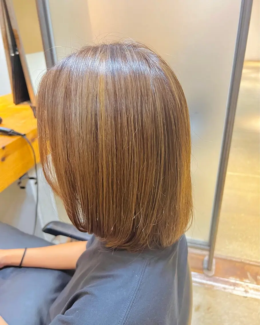 ミディアム カラー パーマ メンズ メンズハイライト グレージュ ハイライトカラー ハイライト 🫧ショート 🫧RENのヘアスタイル