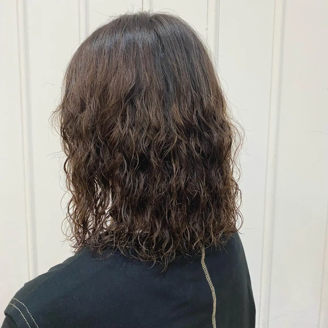 ミディアム パーマ ショート& パーマ　坂本のヘアスタイル