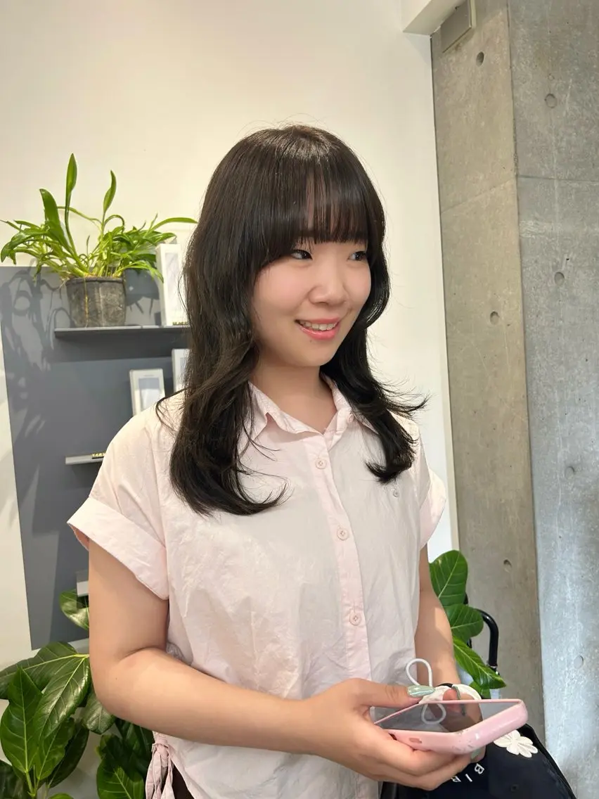セミロング カラー カット ヘアカラー トリートメント ラフで可愛いヘア 🐈‍⬛Rukaのヘアスタイル