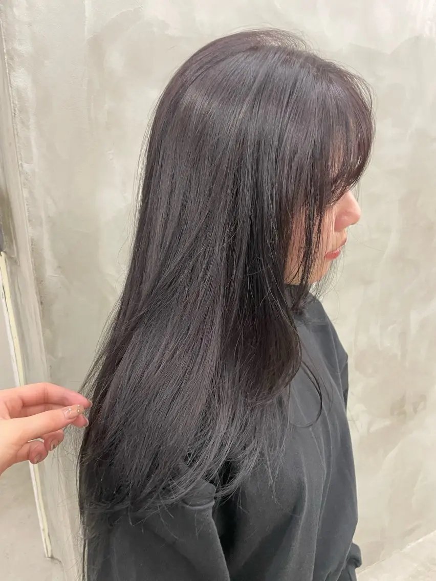 ロング ハイライト 髪質改善 韓国風ヘア レイヤーカット ロング ヘアカラー レディースメイン✨ urara渋谷のヘアスタイル