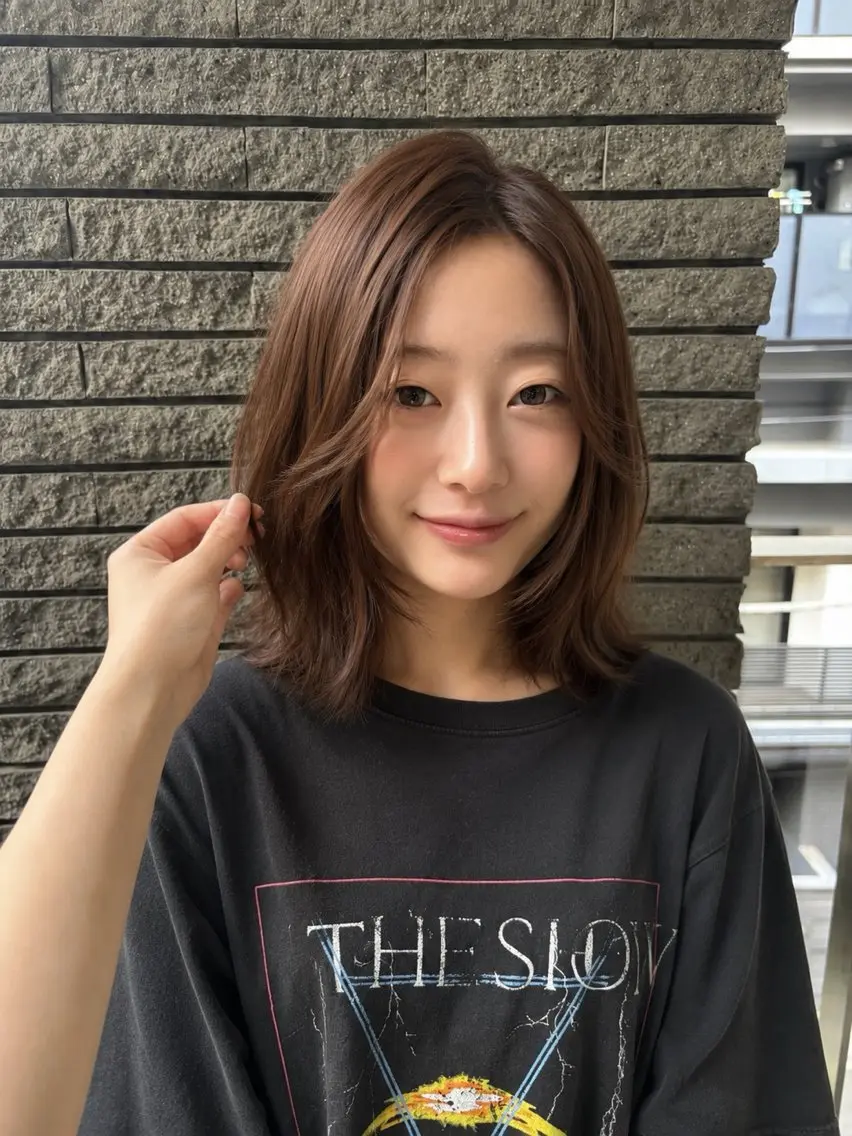 ミディアム カラー ブラウンカラー 透明感カラー みゆき🐈⬛🪽 透明感カラー✄のヘアスタイル