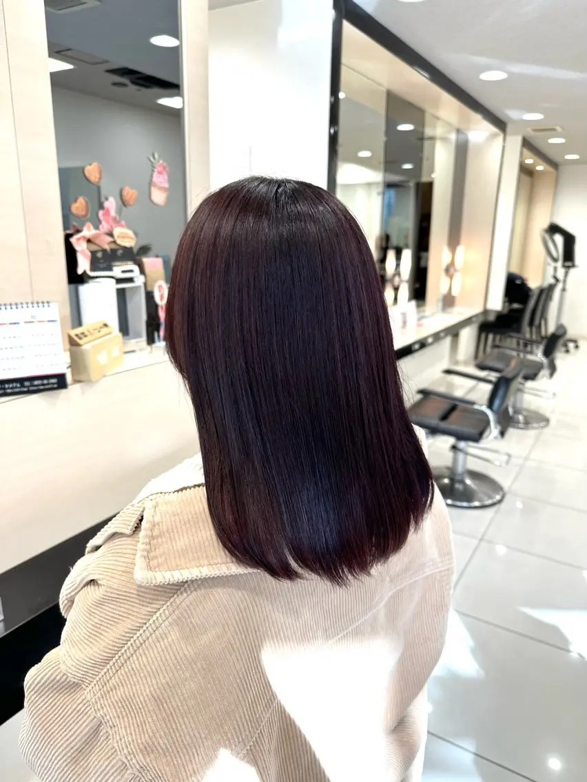 セミロング カラー カット ヘアカラー クロスパーマ/うる艶 カラー/Kurumiのヘアスタイル
