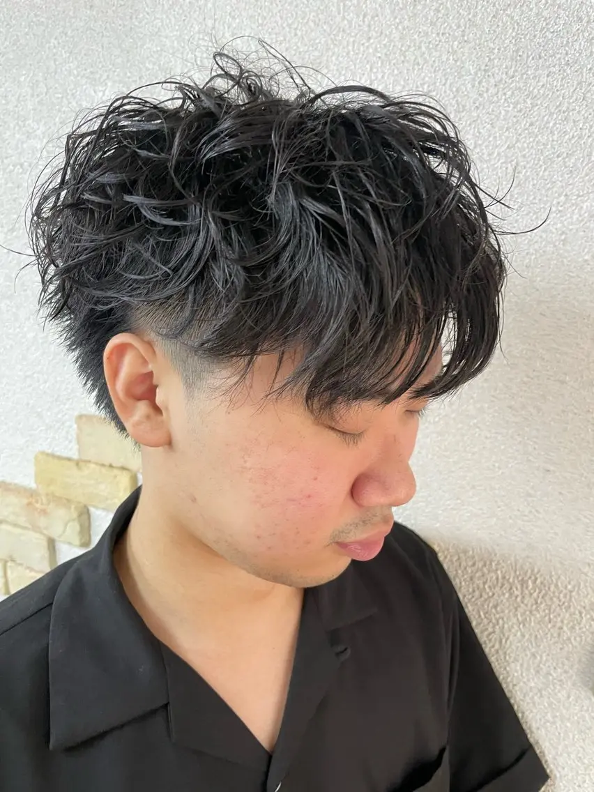 メンズ マッシュ 赤み消し艶カラー✨️ DAIGOのヘアスタイル