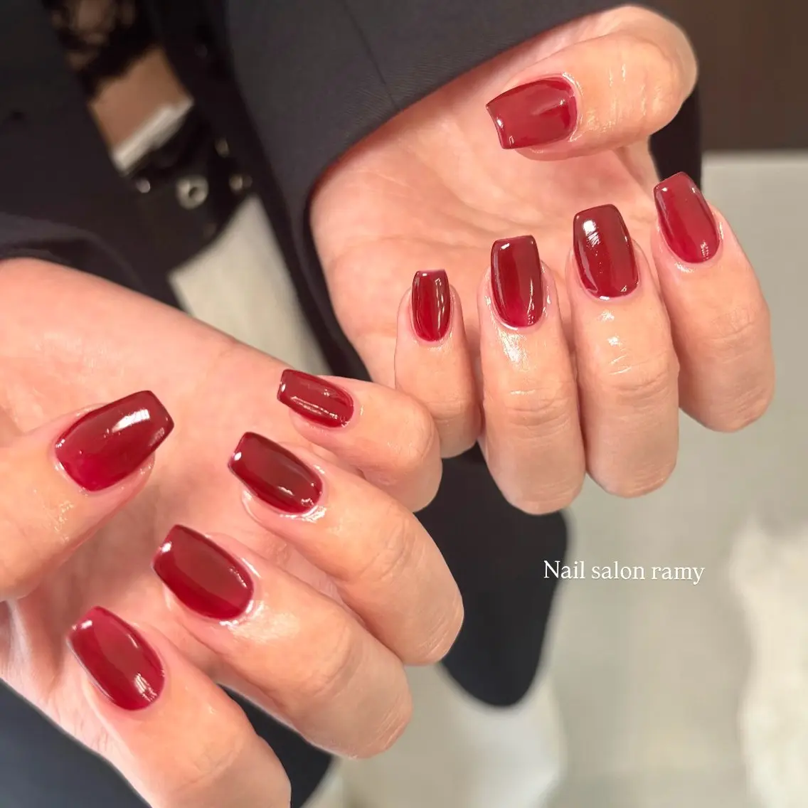 ネイル ワンカラーネイル ハンドネイル Nail salon ramyのマツエク・マツパデザイン