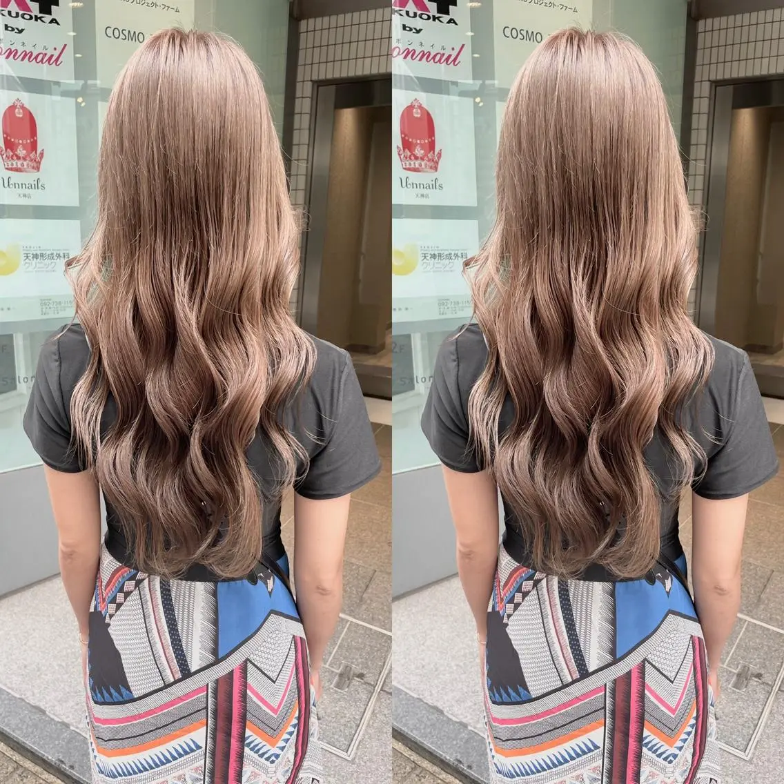 ロング カラー ヘアカラー トリートメント 髪質改善will hairdesignのヘアスタイル