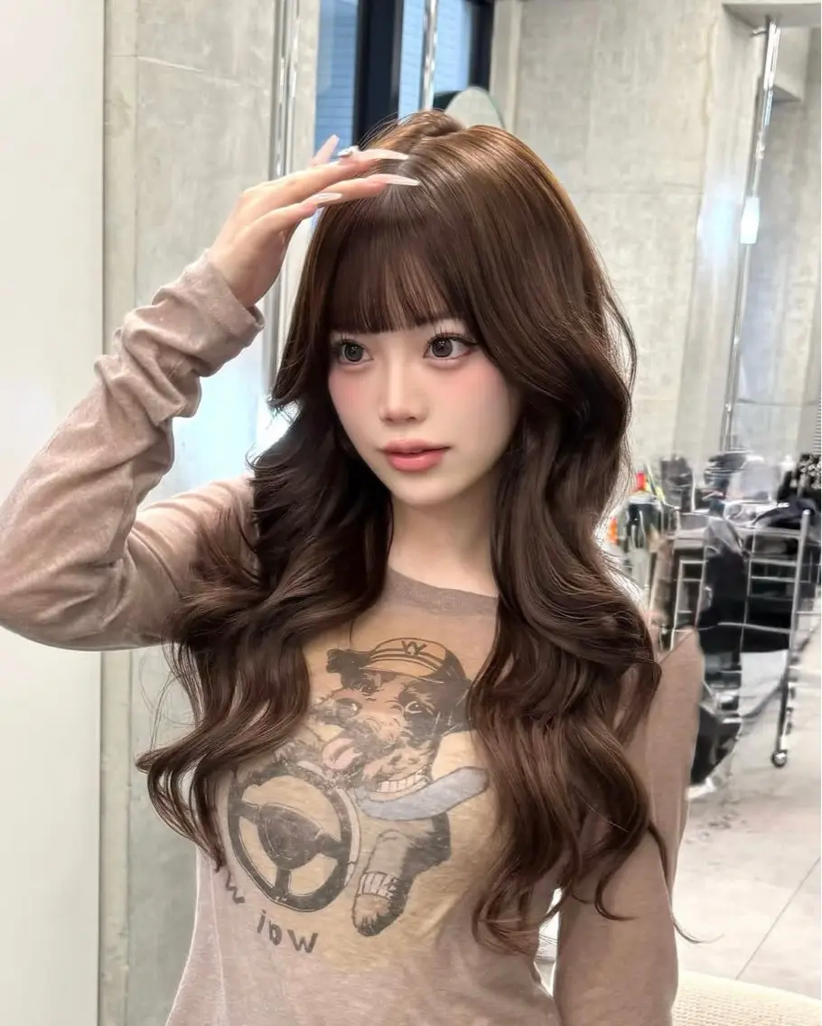 ロング カラー ヘアカラー トリートメント ヘアセット ゆうさ ❥ ボブ 美髪矯正.⋆𝜗𝜚のヘアスタイル