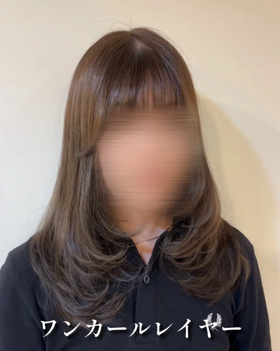 セミロング レイヤーカット カット ヘアカラー トリートメント IORI #韓国ヘア#髪質改善のヘアスタイル