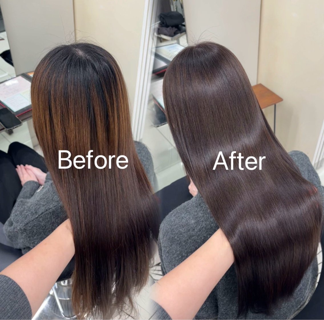 ロング ヘアカラー トリートメント 髪質改善カラー✨ るな🕊🫧のヘアスタイル