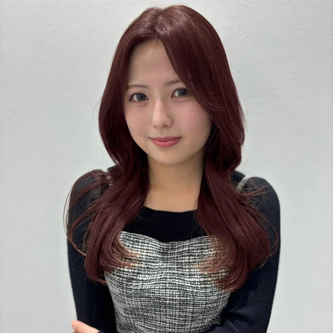ロング カラー ヘアアレンジ 黒髪 ブリーチ ボルドーカラー ケアカラー 透明感カラー 銀座/ショート/ メンズ/HINOKIのヘアスタイル