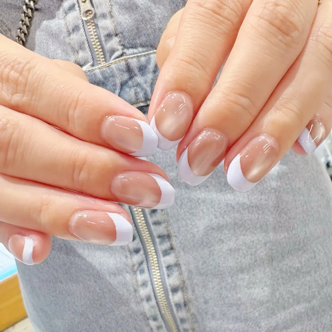 ネイル フレンチネイル マグネットネイル 持ち込み Ayu ꕤ︎︎。°⋆のネイルデザイン